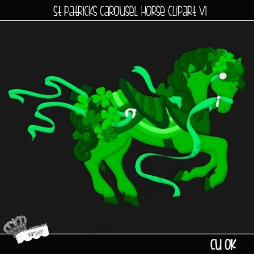 Carousel Horse St Patricks Vol 1 - Clipart