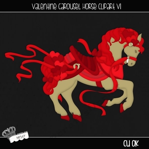 Carousel Horse Valentine Vol 1 - Clipart