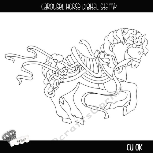Carousel Horse - Digital Stamp
