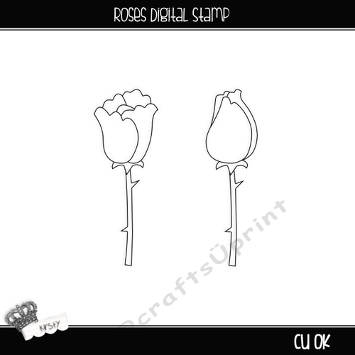 Roses - Digital Stamp