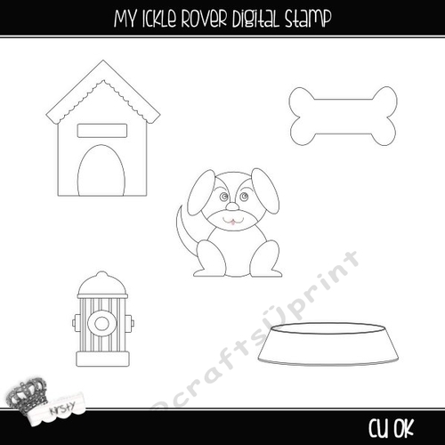 My Ickle Rover - Digital Stamp