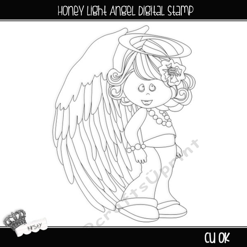 Honey Light Angel - Digital Stamp