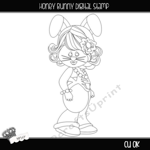 Honey Bunny - Digital Stamp