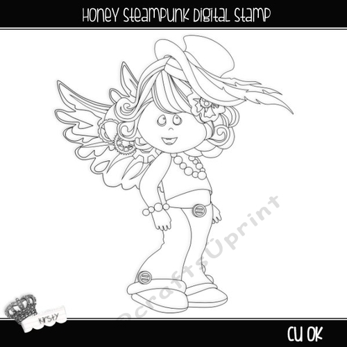 Honey Steampunk - Digital Stamp