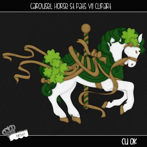 Carousel Horse St Patricks Vol 2 - Clipart