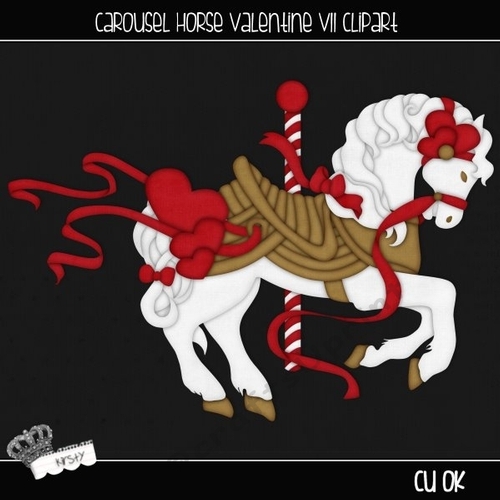 Carousel Horse Valentine Vol 2 - Clipart
