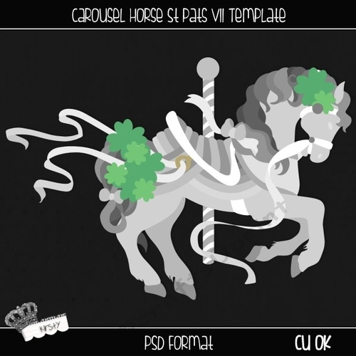 Carousel Horse St Patricks Vol 2 - Template