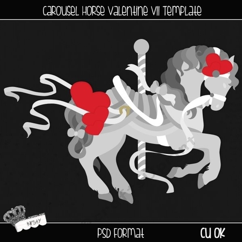 Carousel Horse St Valentine Vol 2 - Template