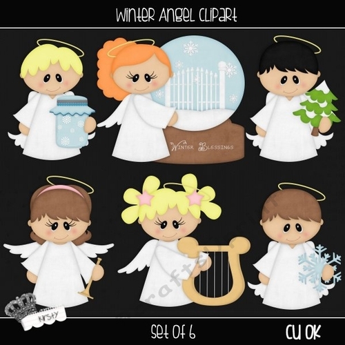 Winter Angels - Clipart