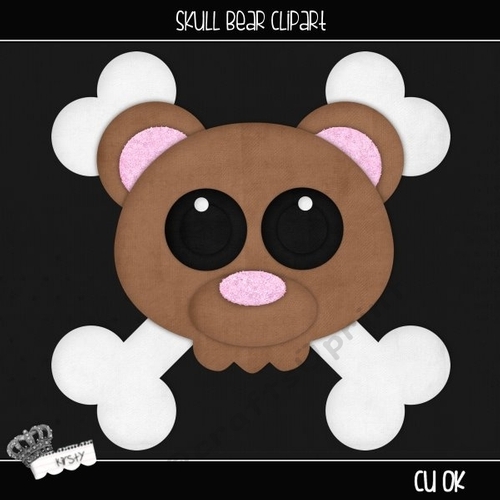 Skull Bear - Clipart