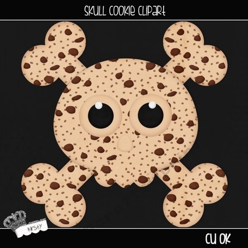 Skull Cookie - Clipart