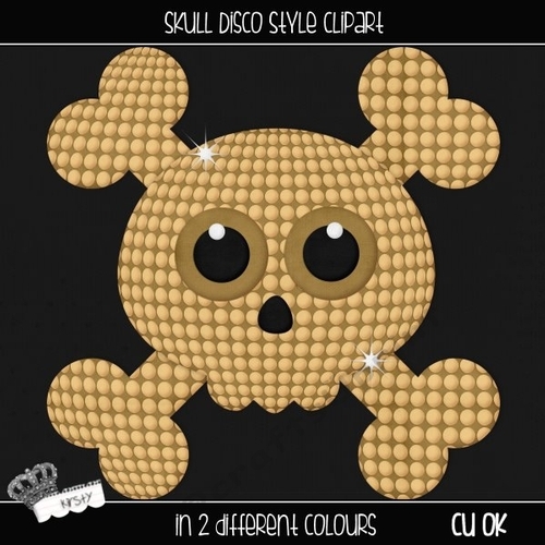 Skull Disco Style - Clipart