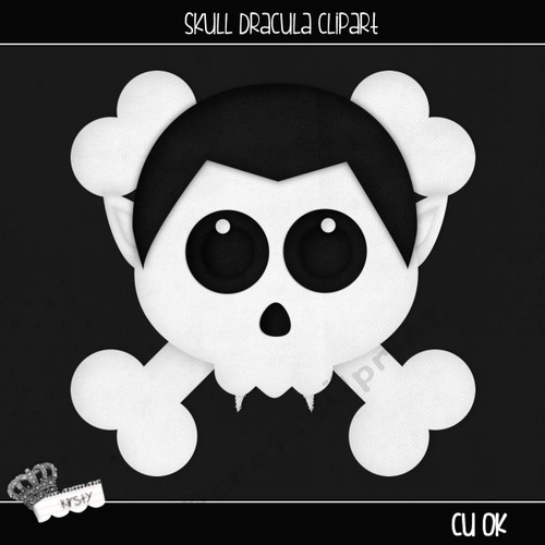 Skull Dracula - Clipart