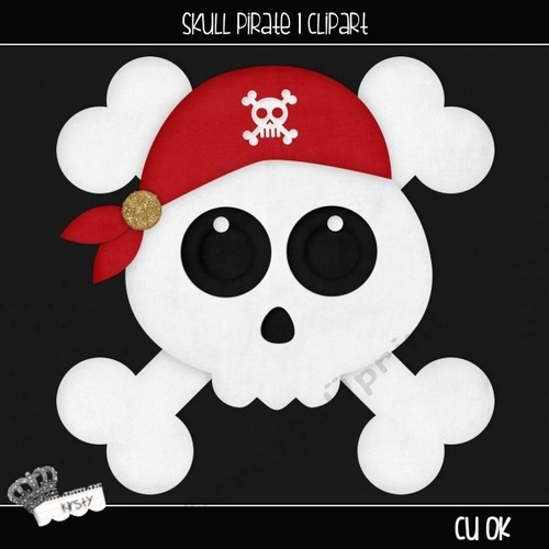 Skull Pirate 1 - Clipart