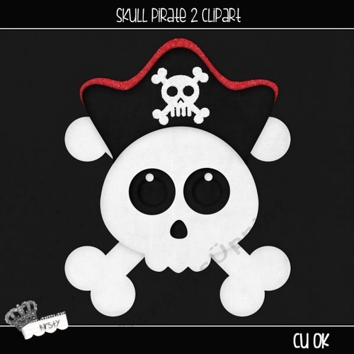 Skull Pirate 2 - Clipart
