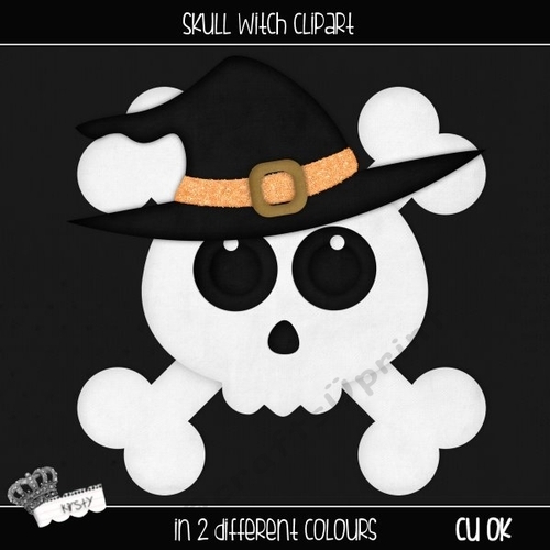 Skull Witch - Clipart