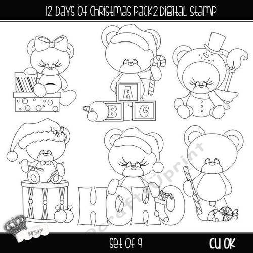 12 Days of Christmas Pack 2 - Digital Stamp