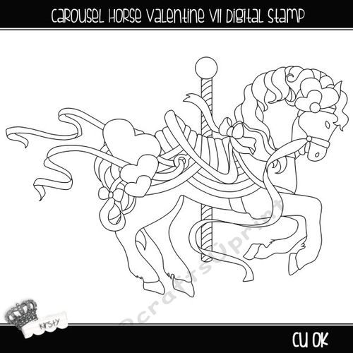 Carousel Horse St Valentine Vol 2 - Digital Stamp