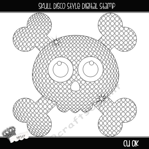Skull Disco Style - Digital Stamp