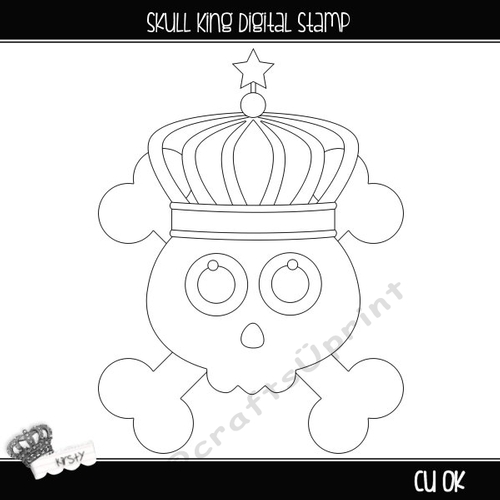 Skull King - Digital Stamp