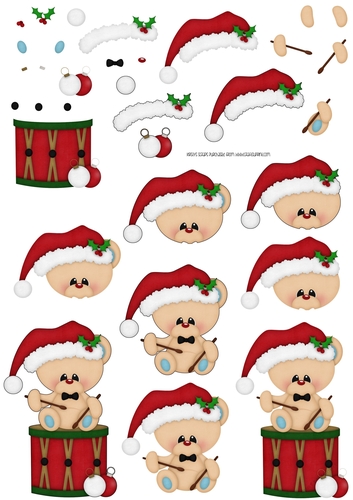 12 Days of Christmas 12 - A4 Decoupage