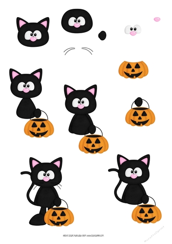 MeowlOween 2 - A4 Decoupage