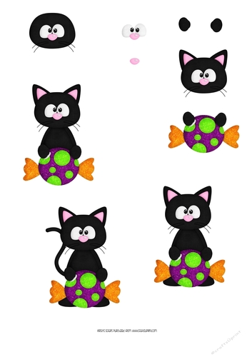 MeowlOween 6 - A4 Decoupage