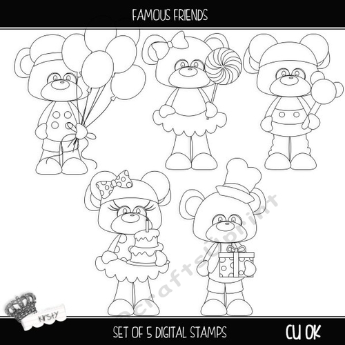 Famous Friends - Digital Stamps
