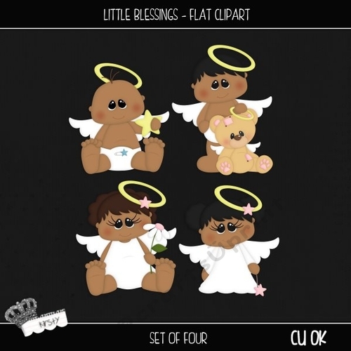Little Blessings - Clipart Flat Colours Dark