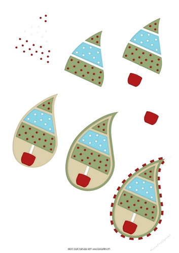 Christmas Paisley 1 - A4 Decoupage