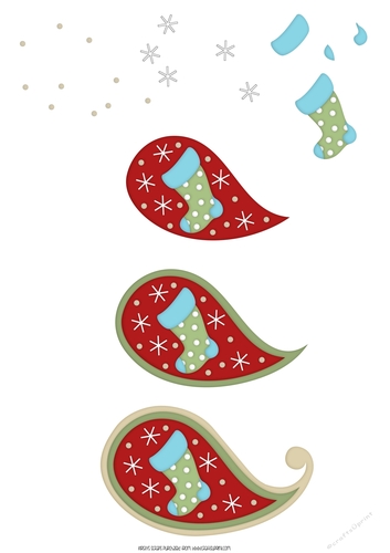 Christmas Paisley 3 - A4 Decoupage