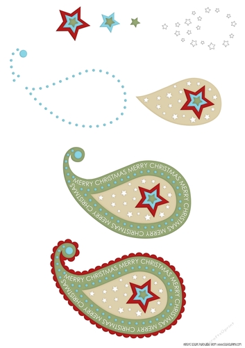 Christmas Paisley 4 - A4 Decoupage