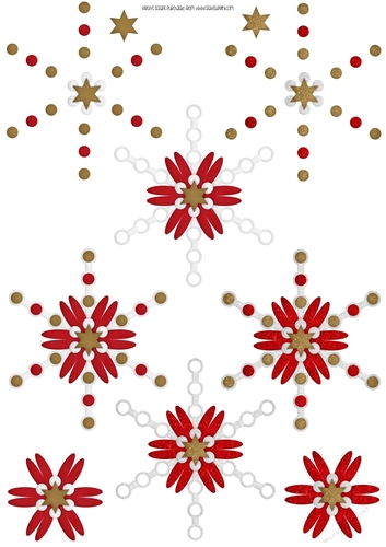 Festive Flakes1 - 6 - A4 Decoupage