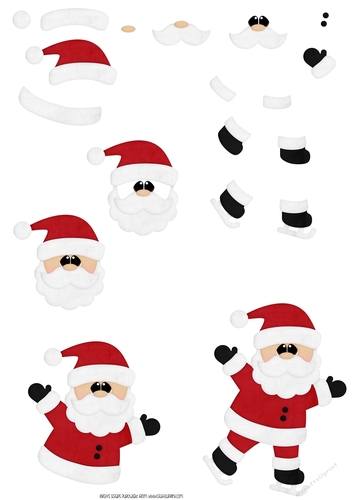Santa 1 - A4 Decoupage
