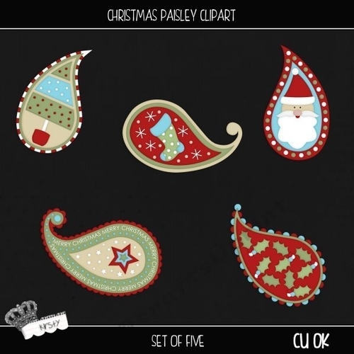 Christmas Paisley - Clipart