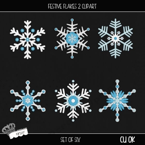 Festive Flakes 2 - Clipart