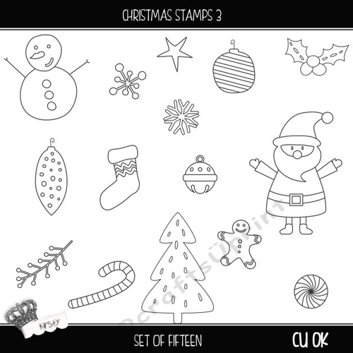Christmas Digital Stamps Set 3
