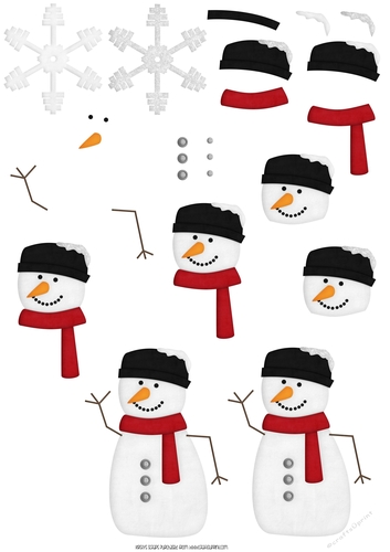 Let it snow 2 - Decoupage Sheet