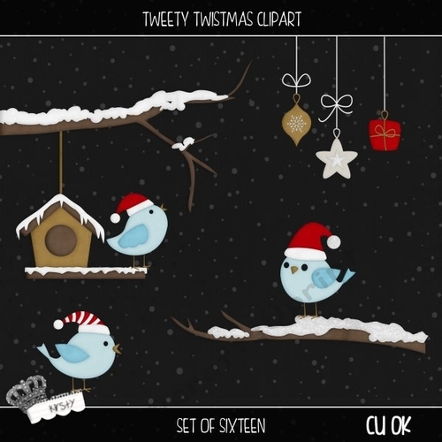 Tweety Twistmas - Clipart