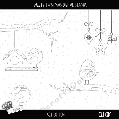 Tweety Twistmas - Digital Stamps