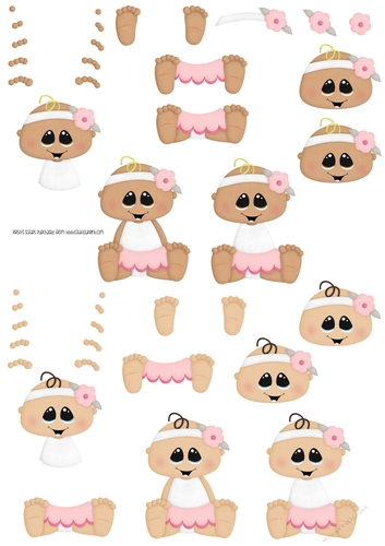 Baby Girl A4 Decoupage Sheet 3