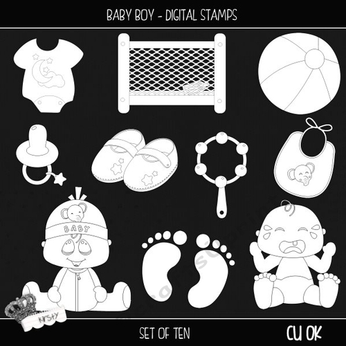 Baby Boy - Digital Stamps