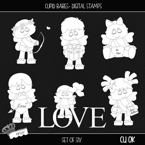 Cupid Babes - Digital Stamps