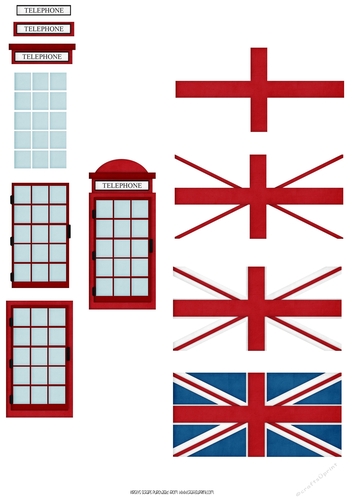 I Love London A4 Decoupage Sheet 1