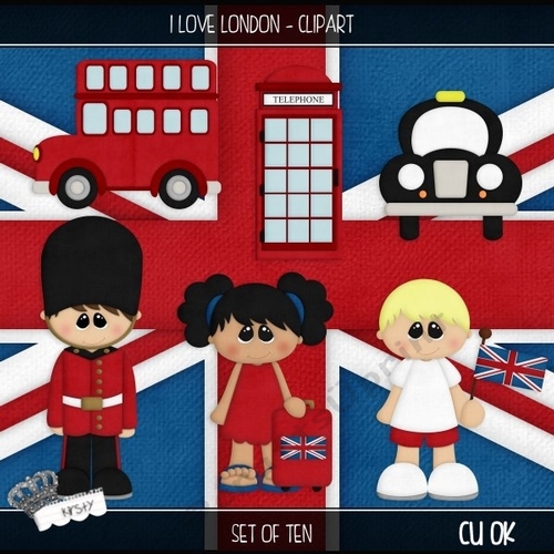 I Love London - Clipart