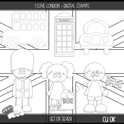 I Love London - Digital Stamps