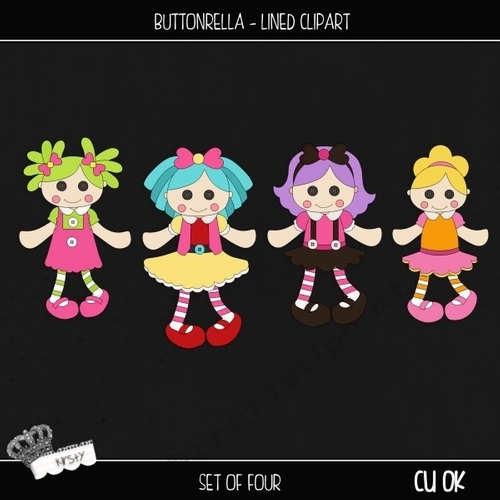 Buttonrella - Lined Clipart