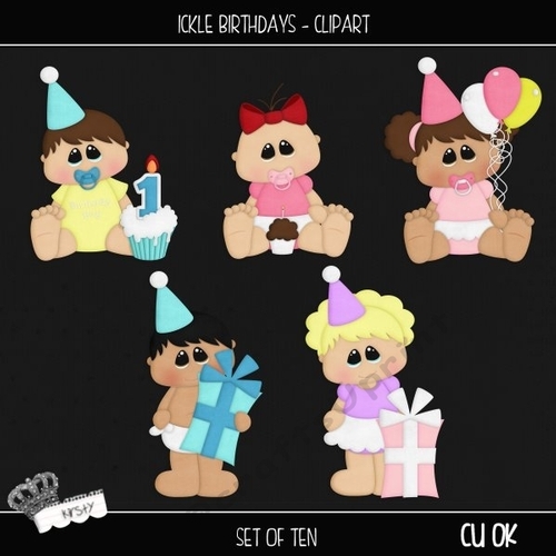 Ickle Birthdays - Clipart