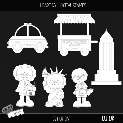 I Heart NY - Digital Stamps
