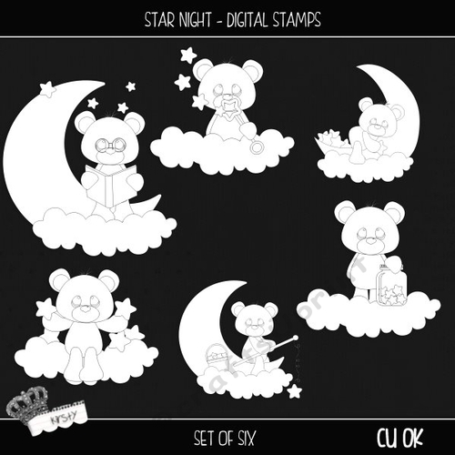 Star Night - Digital Stamps